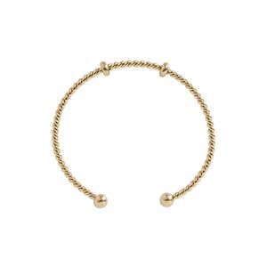 ALEX+ANI French Rope Charm Bracelet Cuff in Gold